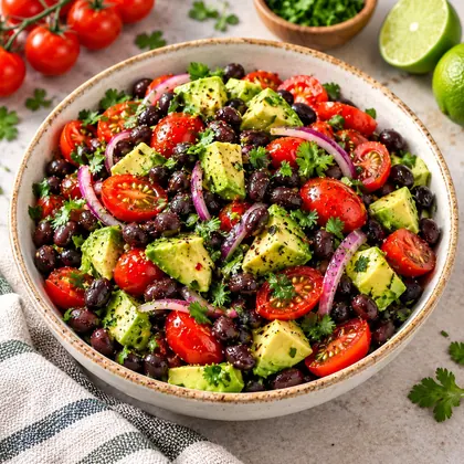 5-Ingredient Avocado & Black Bean Salad