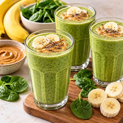 Spinach, Peanut Butter & Banana Smoothie